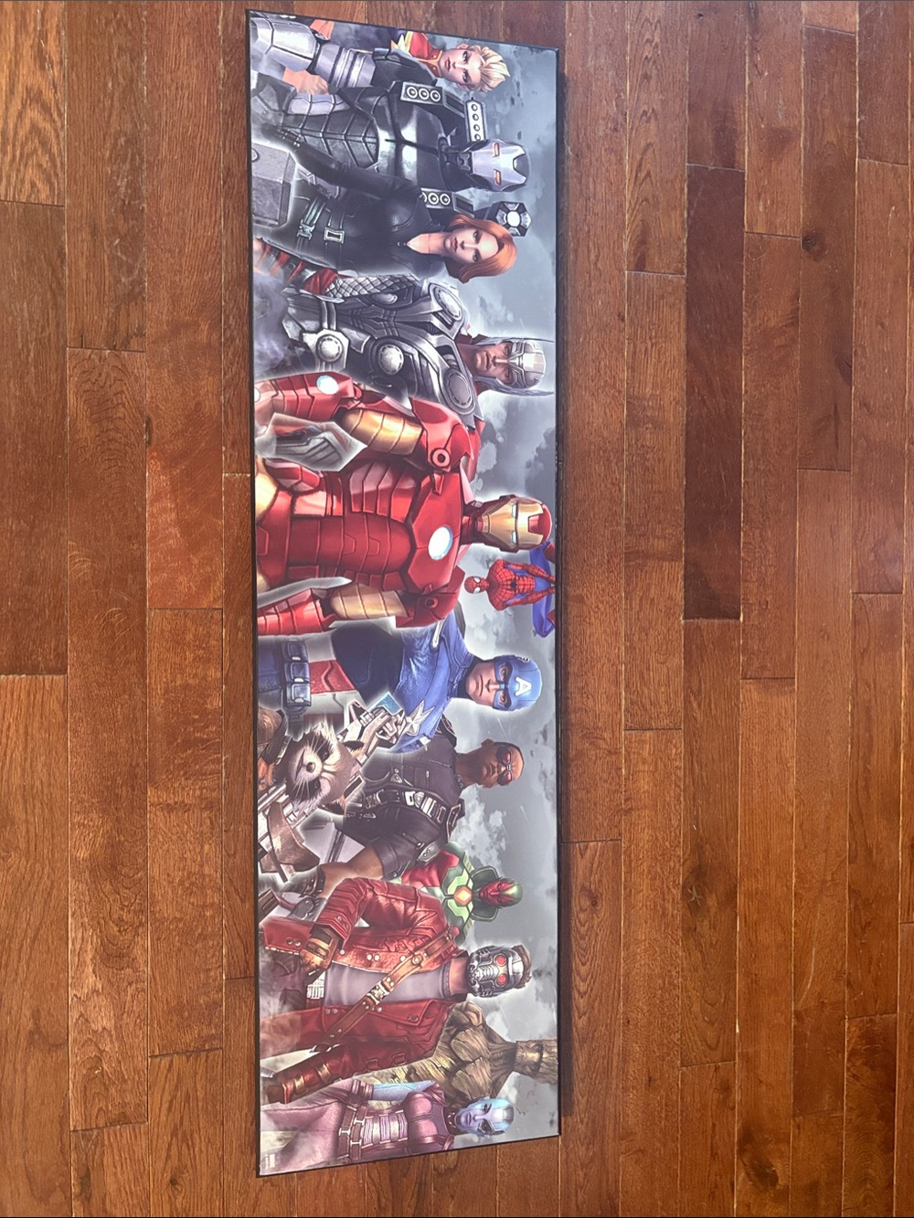 Marvel Superhero Group Framed Wall Art - Red, Blue, Gold Accents
